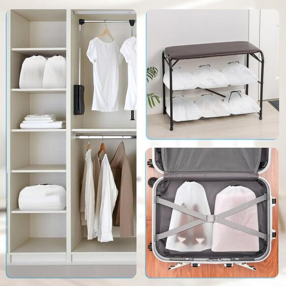 18 Pack Shoe Bags - 11.8in x 15.7in, Storage Bags for Packing, Travel Essentials - Picture 7 of 7